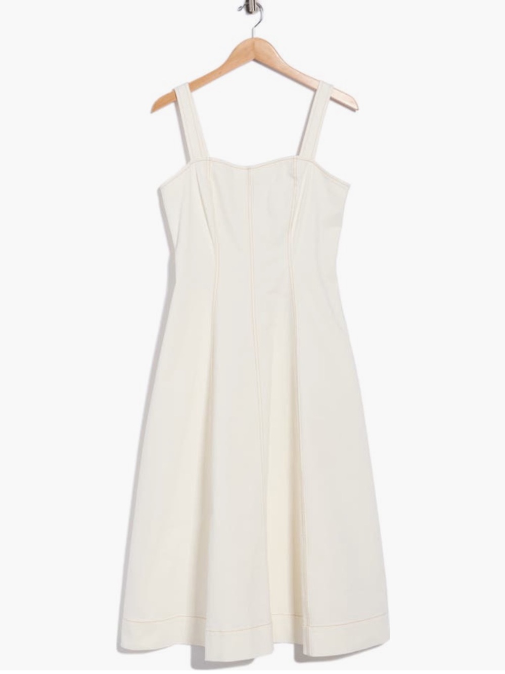 Rebecca Taylor  Cora Denim Eggshell Wash Denim Midi Dress, Size 10 - Picture 4 of 12